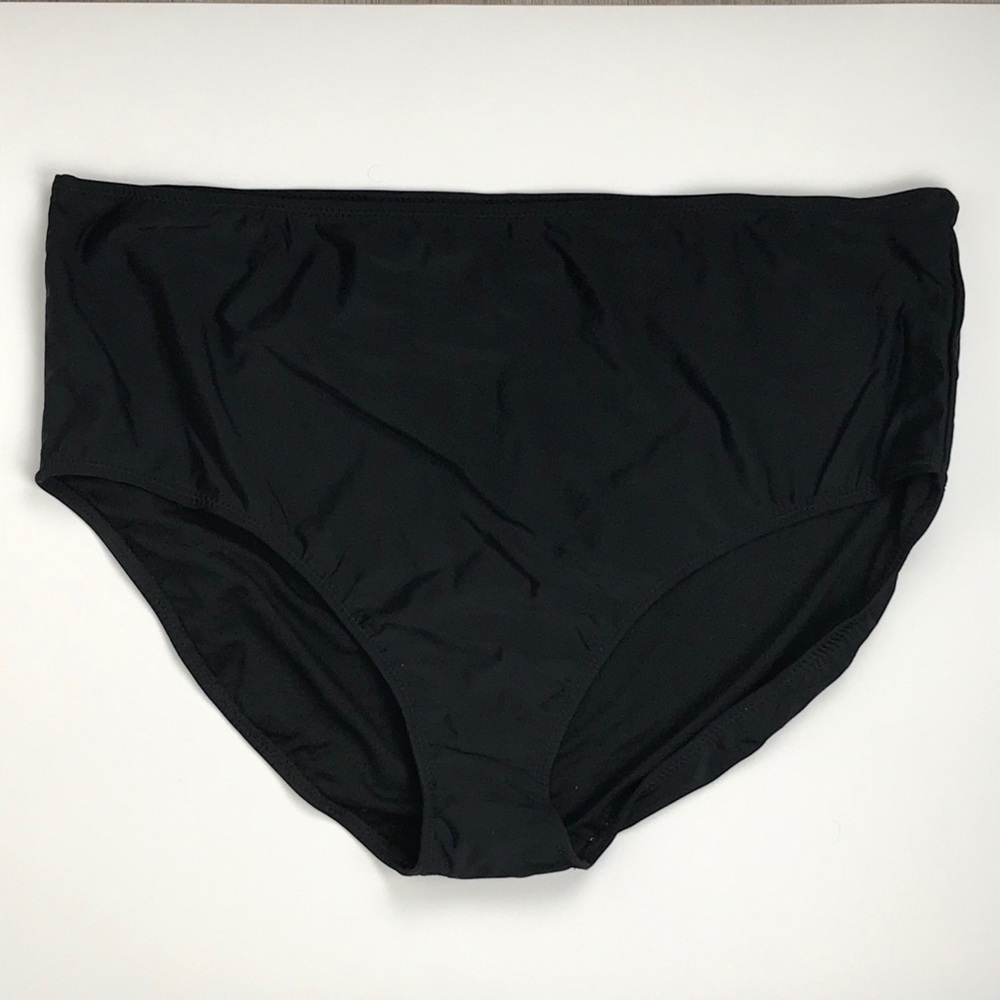 Black Brief Bikini Bottoms Size 22